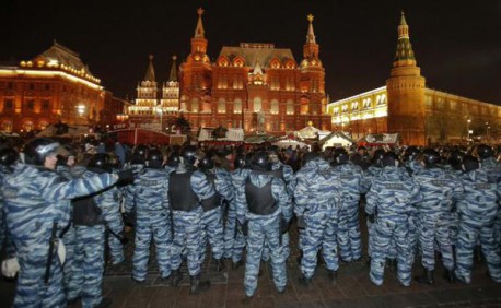 130 personas fueron detenidas en Moscú en una protesta contra Putin
