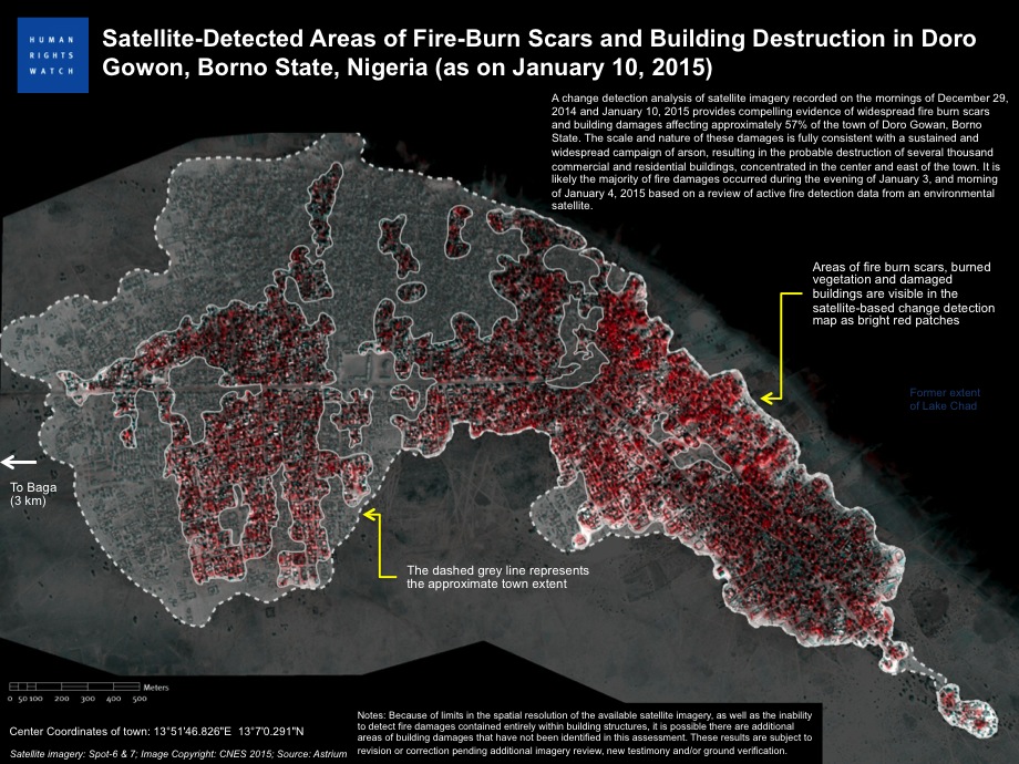 Un pueblo eliminado del mapa: nuevas imágenes del ataque de Boko Haram