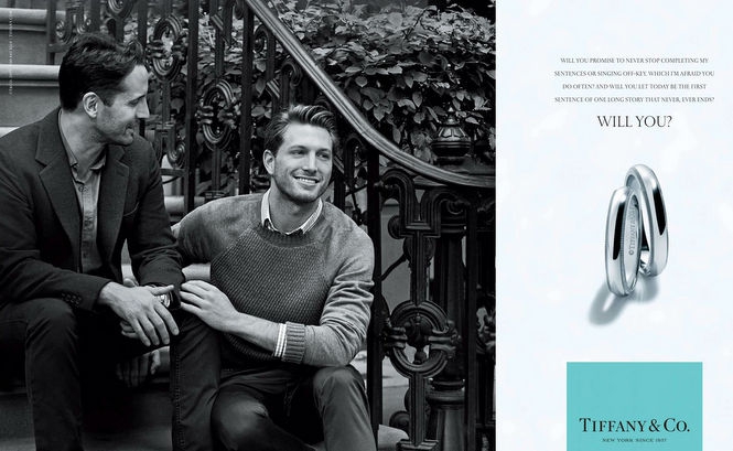 Una pareja del mismo sexo en la nueva campaña publicitaria de la joyería Tiffany