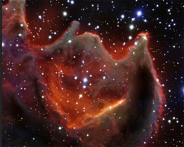 Las fauces de una nebulosa a unos 1.300 años luz de la Tierra