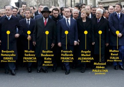 Unidad reaccionaria en la marcha de París con nuevos “invitados” que fortalecen a la derecha