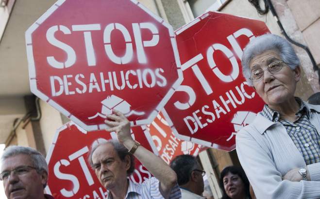 Víctimas de desahucios en España envían mensaje a la compañía norteamericana Blackstone [VÍDEO]