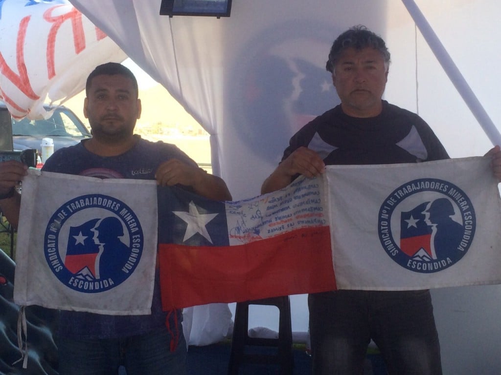 Persiste huelga de hambre de dirigentes sindicales de Minera Escondida