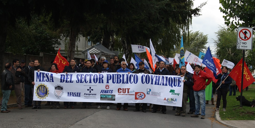 Trabajadores públicos de Aysén inician paro indefinido