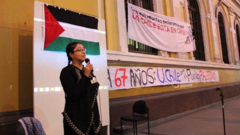 Estudiantes, académicos, organizaciones sociales y mapuche junto a artistas conmemoraron la Nakba palestina