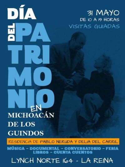 Casa de Delia del Carril y Pablo Neruda abrirá sus puertas en el Día del Patrimonio