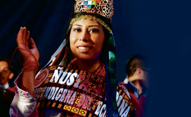 Ecuador elige a su primera reina de belleza indígena