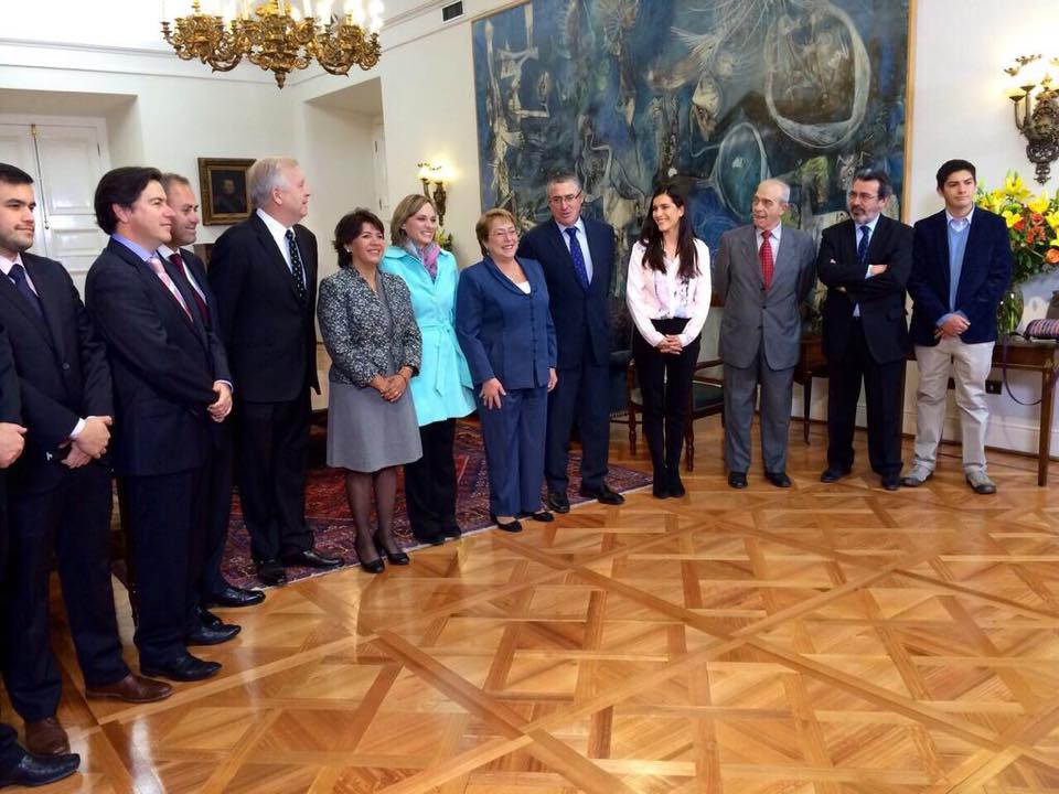 Bachelet se reunió hoy con la nueva directiva DC