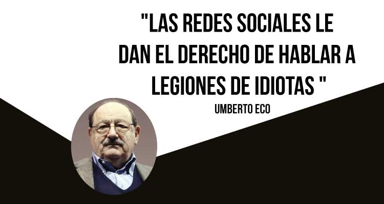 Umberto Eco dice que somos una legión de idiotas en redes sociales, pero se equivoca