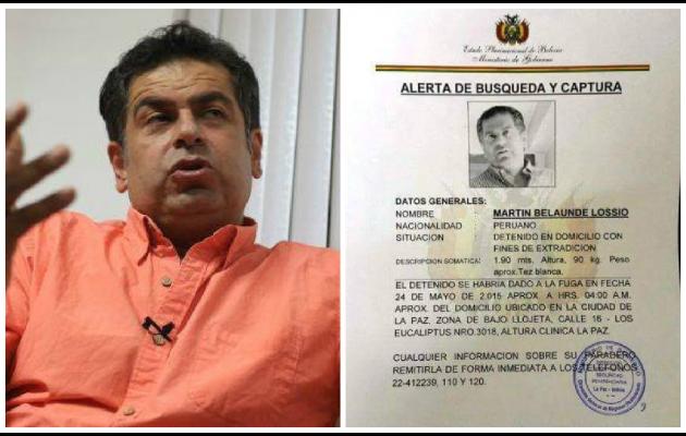 Bolivia continúa investigación sobre fuga de Belaunde