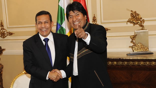 Morales y Humala acordaron respaldo a demanda marítima y 90 acuerdos bilaterales