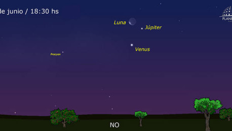 La Luna, Venus y Júpiter formarán un impresionante triángulo en el cielo