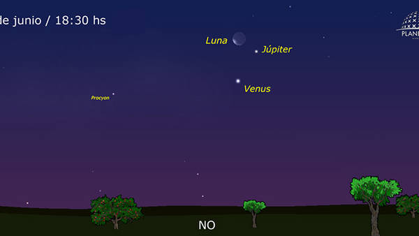 La Luna, Venus y Júpiter formarán un impresionante triángulo en el cielo