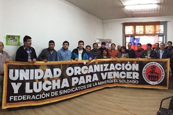 Trabajadores de FETRASOL hacen declaración pública en apoyo a contratistas de Codelco