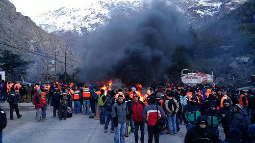 Trabajadores del Cobre en jornada de movilización por Acuerdo Marco