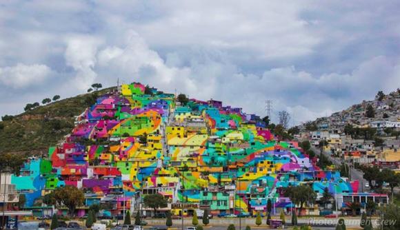 Un barrio entero se transforma en megamural en México y reduce la violencia