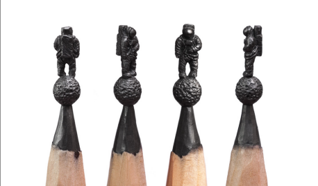 Genial: Artista esculpe delicadas y detalladas figuras sobre la punta de un lápiz