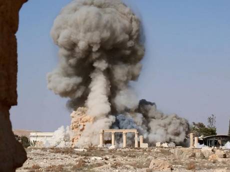 Estado Islámico publica imágenes de la destrucción de un templo en Palmira