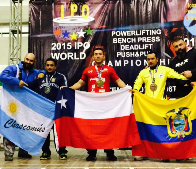 Chileno batió el récord mundial en powerlifting