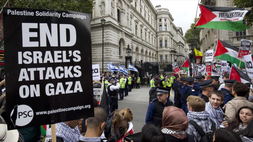 Protestas en Reino Unido contra la visita de Benjamin Netanyahu
