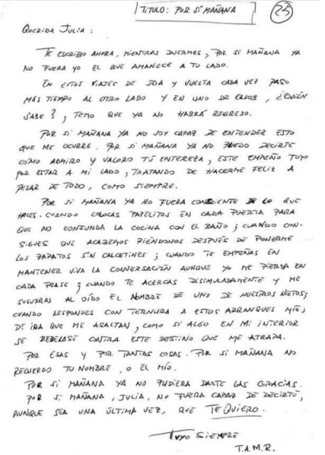 La carta de amor de un enfermo de Alzheimer a su mujer que te va a tocar el corazón