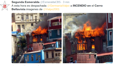 Valparaíso:  Incendio Declarado en Escala Rudolph con Ferrari, Cerro Bellavista