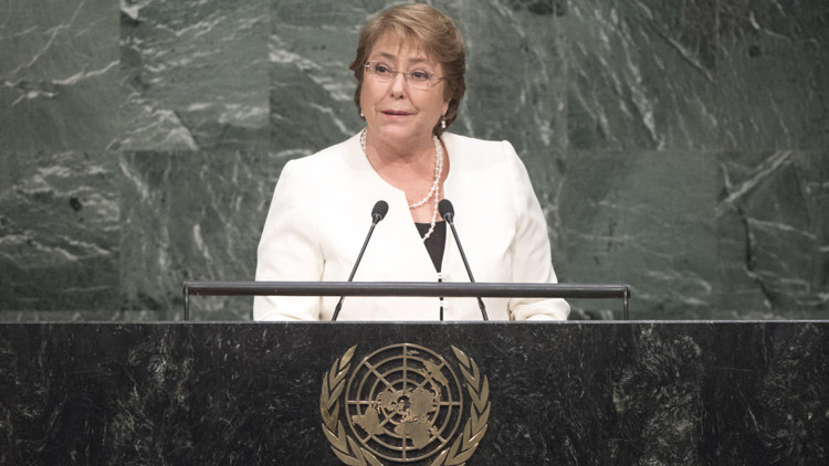 Asamblea General de la ONU: Bachelet llama a «restablecer la paz a nivel mundial»