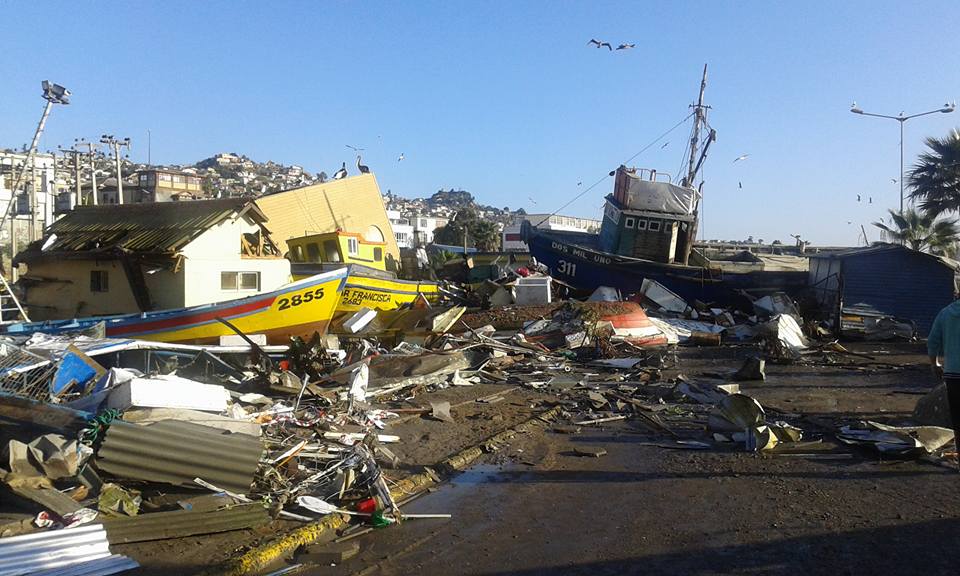 Borde costero de Coquimbo totalmente destruido