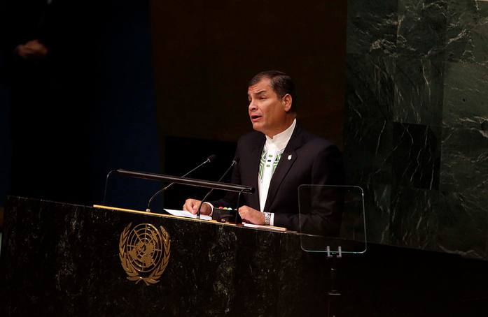 Correa plantea ante la ONU mejorar distribución de la riqueza
