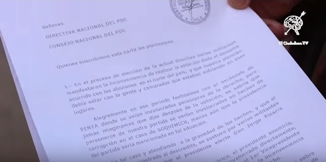 Comunales DC piden la renuncia de Jorge Pizarro (video)