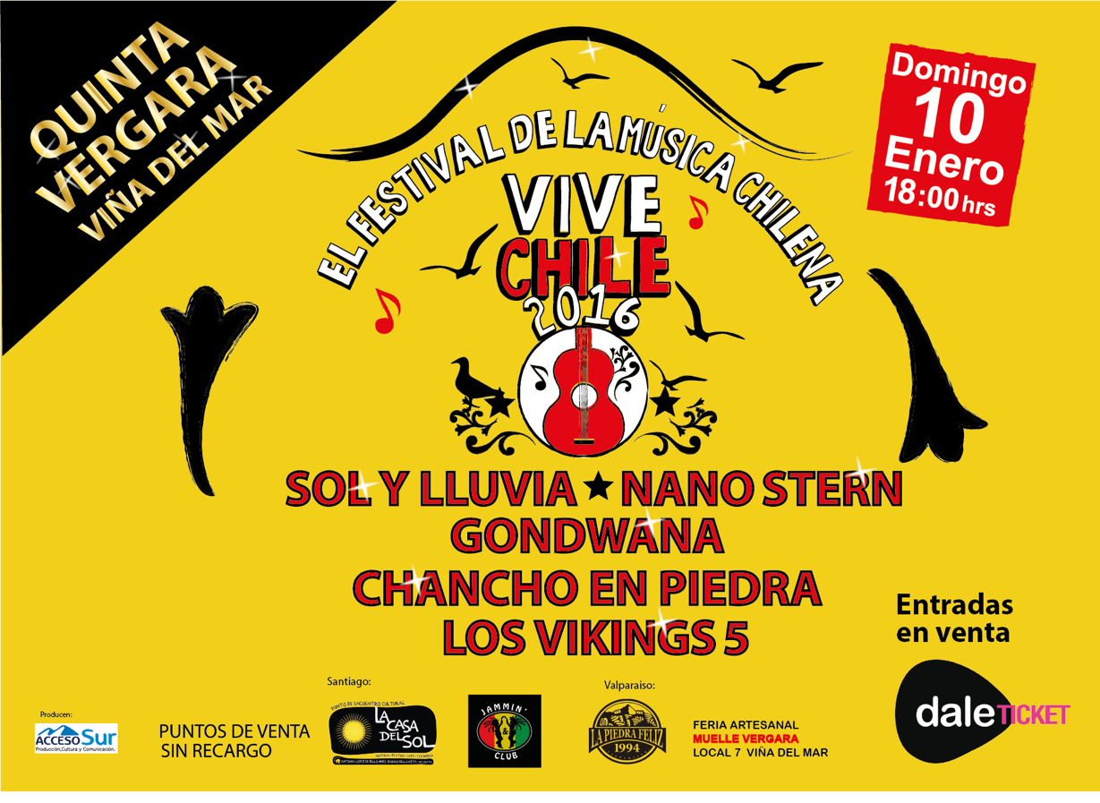 Festival Vive Chile se realizará este 10 de enero en la Quinta Vergara