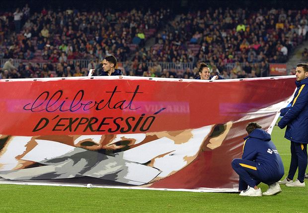El Barcelona desafía a la UEFA y pide «libertad de expresión» antes del partido