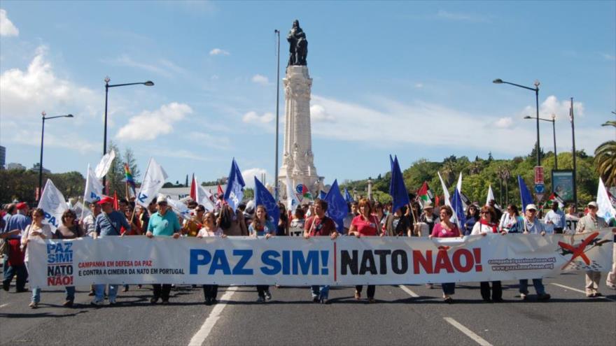 Protestas en España y Portugal contra las maniobras militares de la OTAN