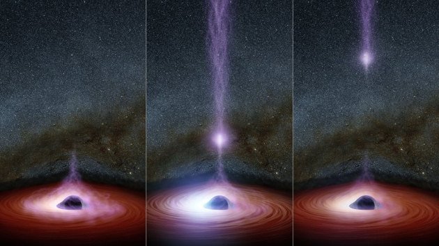 La NASA acaba de ver algo enorme salir de un hoyo negro