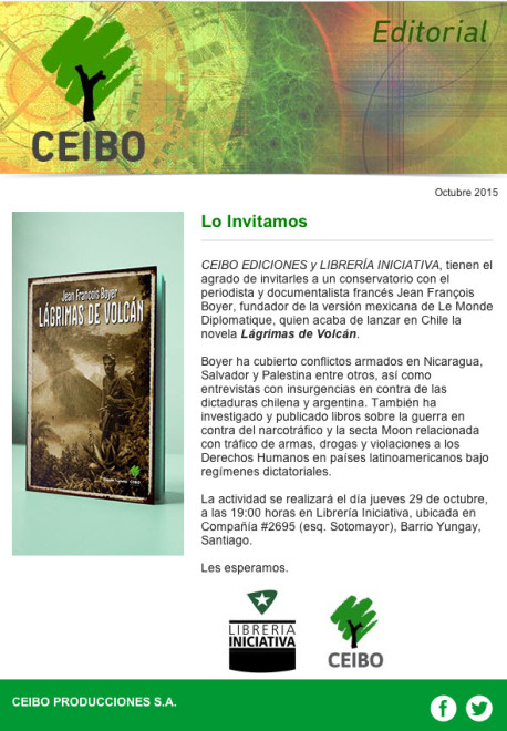 Periodista argelino estrena en FILSA 2015 novela sobre ex combatiente chileno en la realidad mexicana de hoy