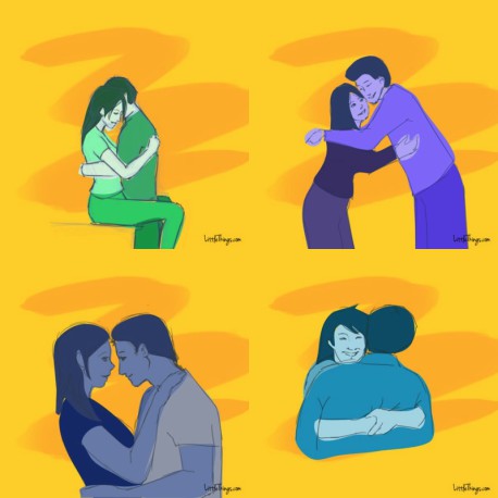 11 formas diferentes de abrazarnos y el significado que hay detrás de cada uno