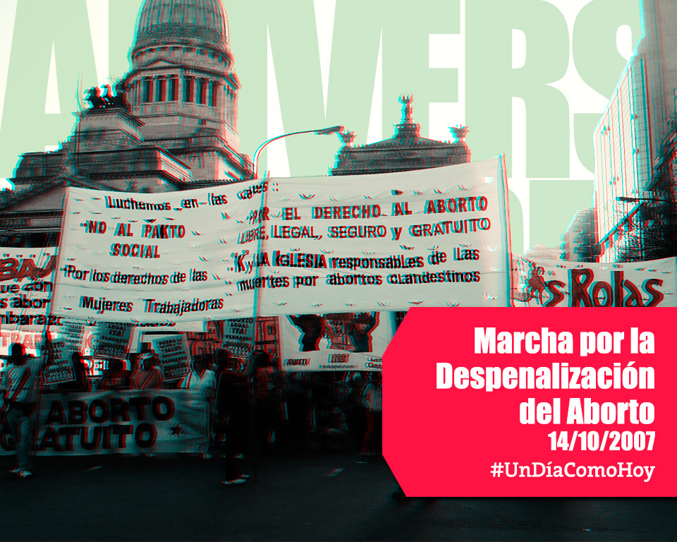 #UnDíaComoHoy se da una marcha multitudinaria en favor del ABORTO