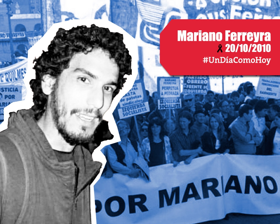 #UnDíaComoHoy asesinaban a Mariano Ferreyra