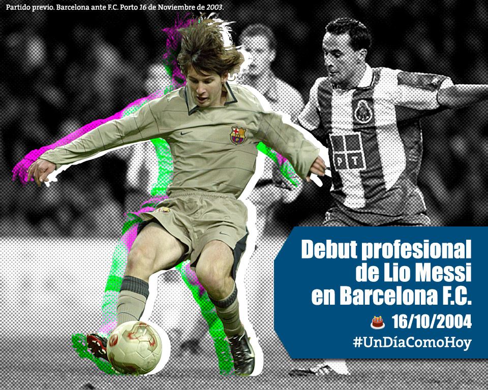 #UnDíaComoHoy Debutó Messi en el Barcelona