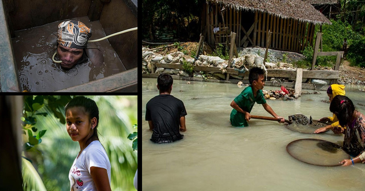 Filipinas: Los niños se juegan la vida en las minas de oro