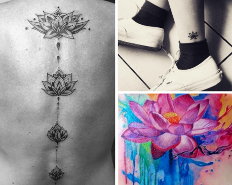 13 tatuajes de flores de loto que toda mujer amará