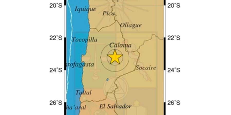 Fuerte sismo se percibió en la Región de Antofagasta