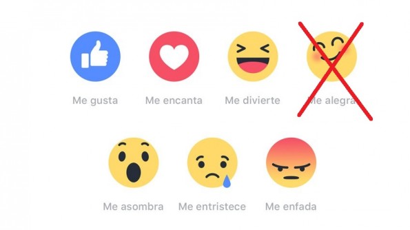 Facebook elimina el “me alegra” de sus nuevos botones