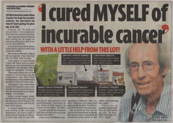 «Me curé de un cáncer invencible»: Cómo la extravagante dieta de este hombre le ayudó a superar los pronósticos