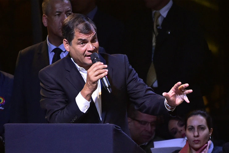 Rafael Correa: «El mundo se está rigiendo por el poder, no por la Justicia»