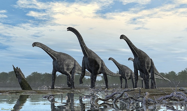 Hallaron huellas de enormes dinosaurios en Escocia