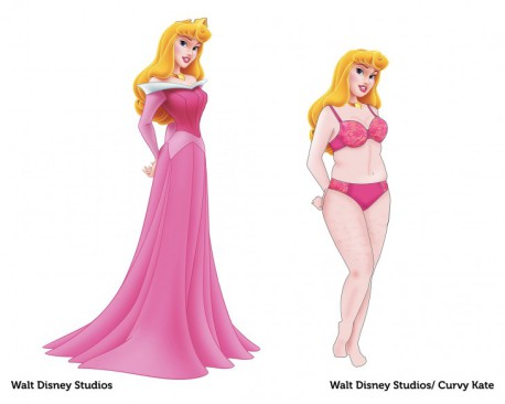 Así serían las princesas Disney con cuerpos reales en ropa interior