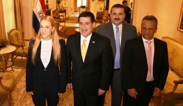 Cartes da una fuerte señal al Mercosur tras recibir a la esposa del opositor venezolano Leopoldo López