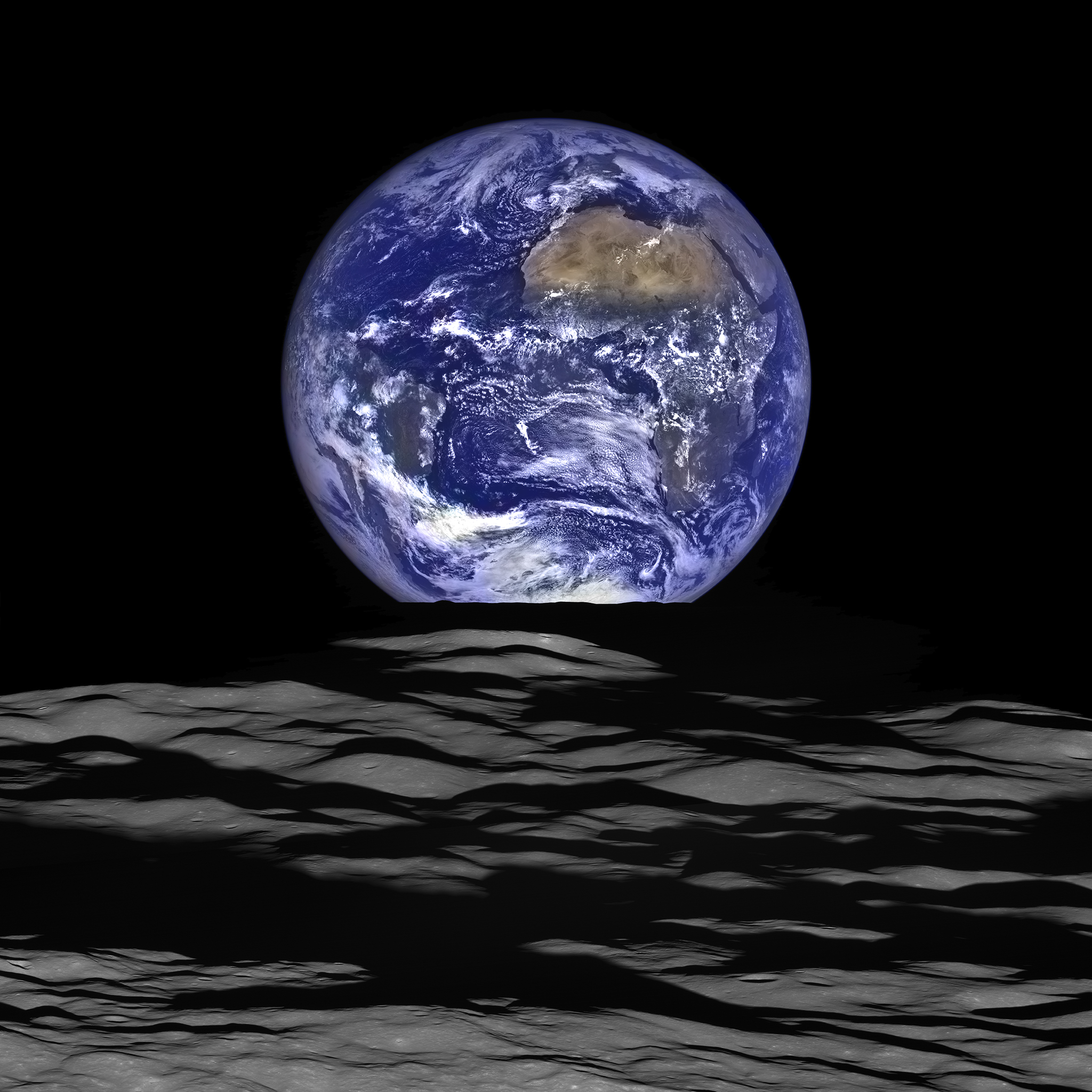 Así se ve la Tierra vista desde la luna en alta resolución