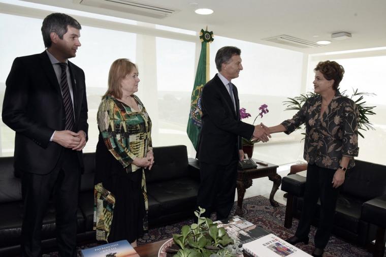 Macri se reunió con Dilma Rousseff y sostuvo que hay «desafíos importantes» con Brasil